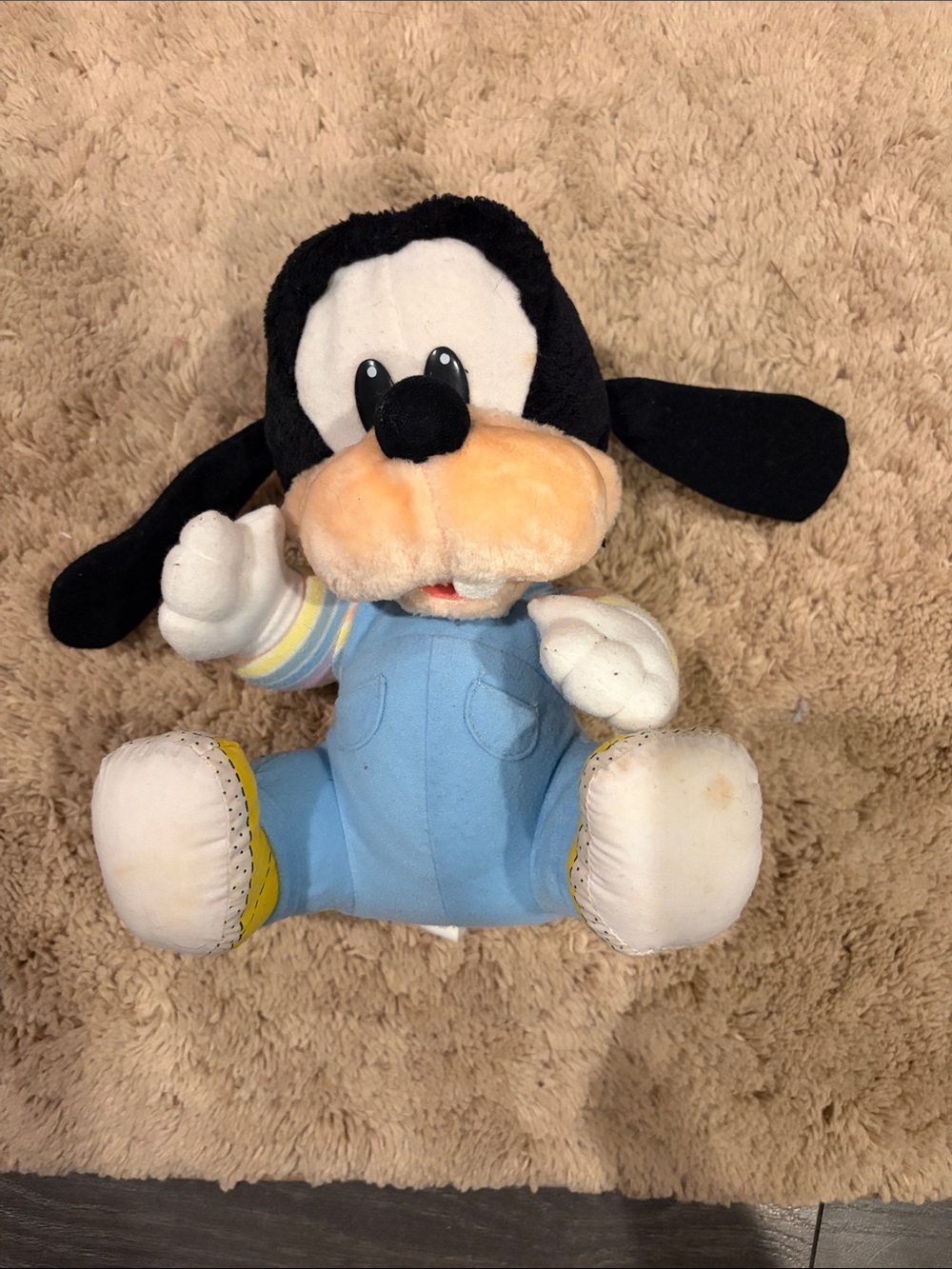 Disney Baby Goofy Vintage Plush Doll 1984 10" Soft Toy Collectible